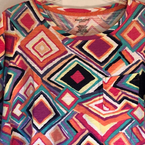 Westbound Tops - Westbound Geometric Print Top